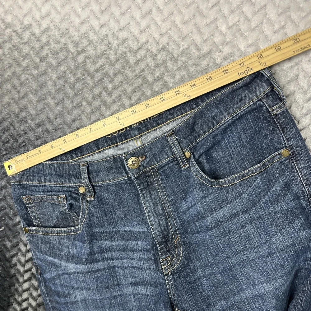Cody James Jeans Mens 36x32 Bootcut Western Dark Wash Thick Pocket Stitching